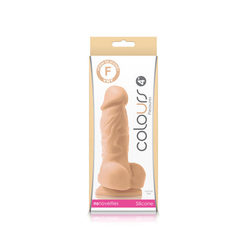 COLOURS PLEASURES 4IN DILDO WHITE - NSN040411