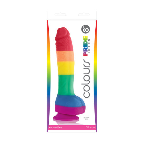 COLOURS PRIDE EDITION 8IN DILDO RAINBOW - NSN040808