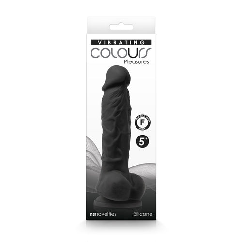 COLOURS PLEASURES VIBRATING 5 DILDO BLACK " - NSN040223