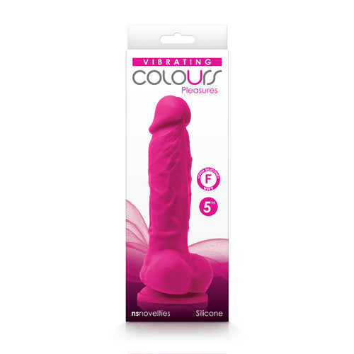 COLOURS PLEASURES VIBRATING 5 DILDO PINK " - NSN040224