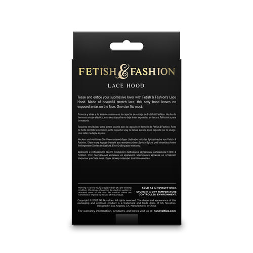 FETISH & FANTASY LACE HOOD BLACK - NSN180303AP