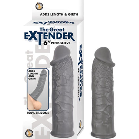 THE GREAT EXTENDER 6 PENIS SLEEVE GREY "
