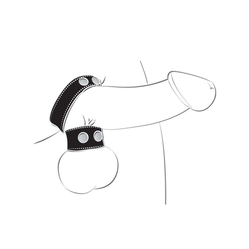BALLGEAR COCK STRAP W/ BALL STRETCHER BLACK