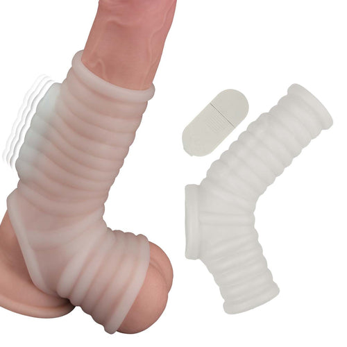 VIBRATING POWER SLEEVE RIBBED FIT WHITE