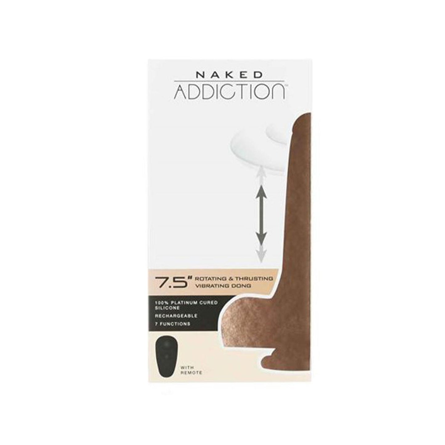 Naked Addiction The Freak Rechargeable Remote-Controlled 7.5 in. Rotating & Thrusting Vibrating Silicone Dildo Beige-Pinkfoxxx