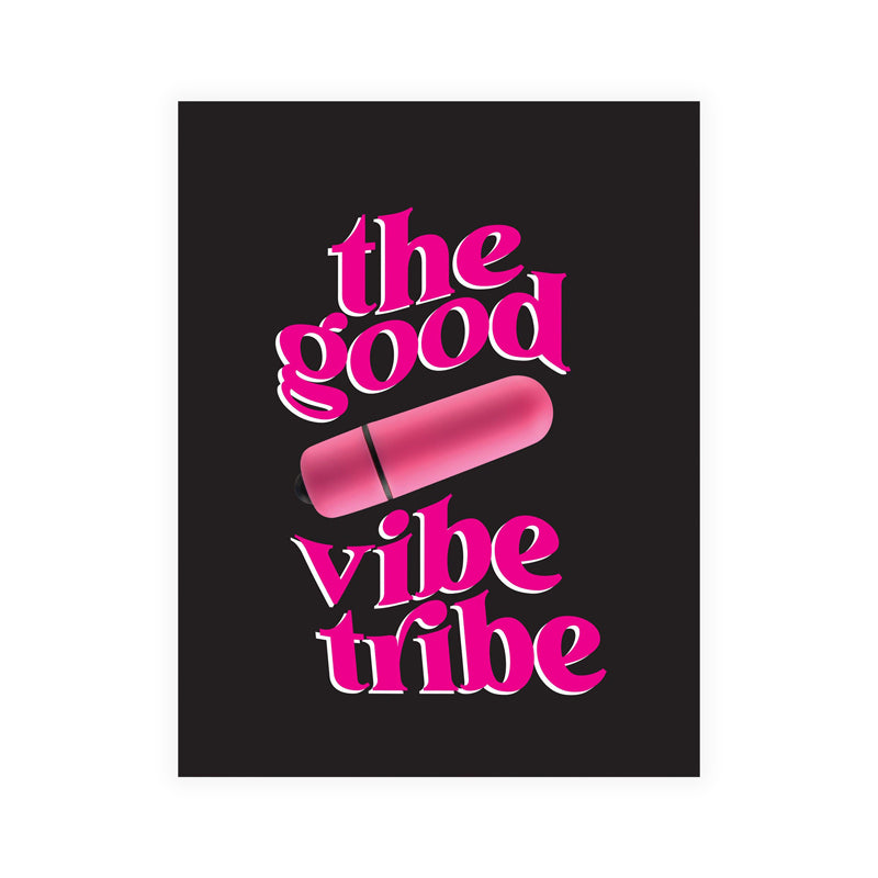 Naughty Vibes Good Vibe Tribe Greeting Card-Pinkfoxxx