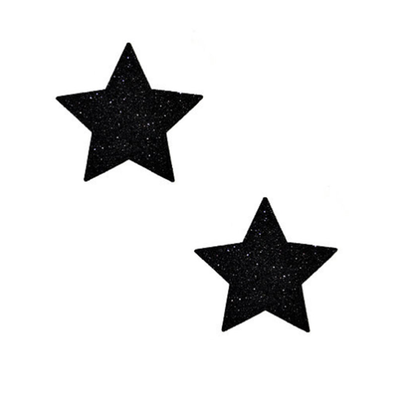 Neva Nude Pasty Starry Night Glitter Malice Black Set of 6-Pinkfoxxx