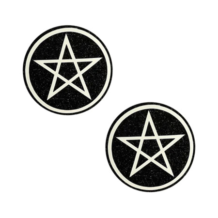 Neva Nude Pasty Wicca Black Glitter-Pinkfoxxx