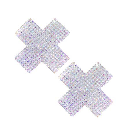 Neva Nude Pasty X Factor Crystal Silver-Pinkfoxxx