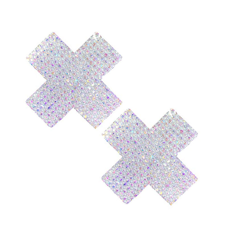 Neva Nude Pasty X Factor Crystal Silver-Pinkfoxxx