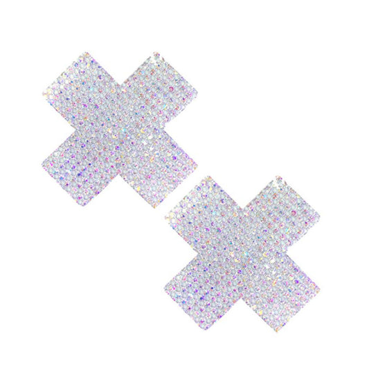 Neva Nude Pasty X Factor Crystal Silver-Pinkfoxxx