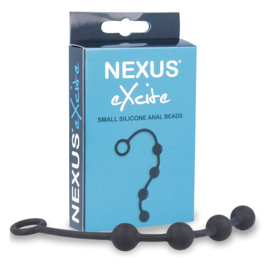 Nexus EXCITE Silicone Anal Beads Small Black-Pinkfoxxx