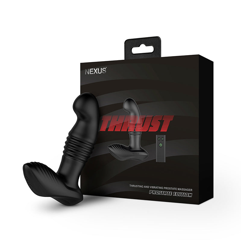 Nexus Thrust Prostate Edition Thrusting Vibrating Prostate and Perineum Massager Black-Pinkfoxxx