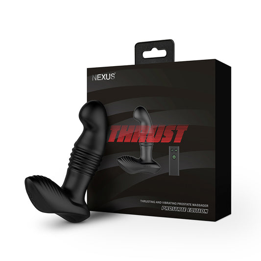 Nexus Thrust Prostate Edition Thrusting Vibrating Prostate and Perineum Massager Black-Pinkfoxxx