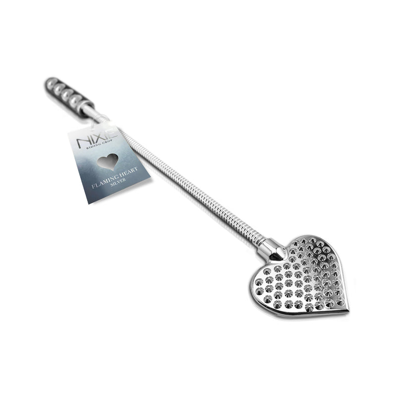 Nixie Metal Riding Crop Flaming Heart-Pinkfoxxx