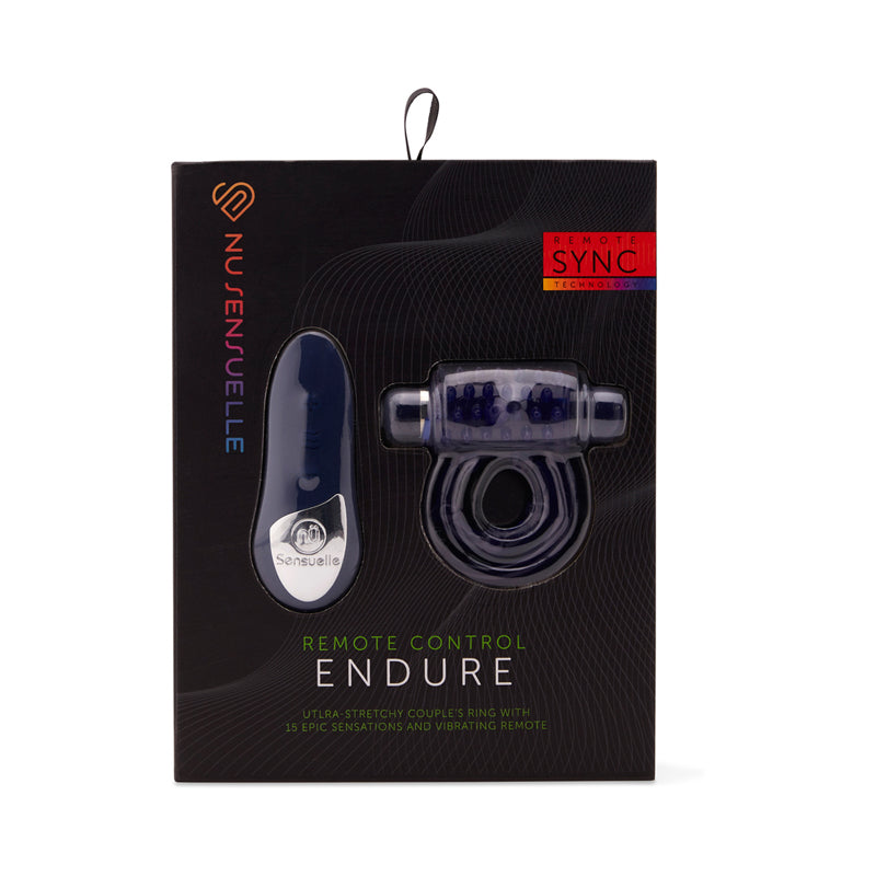 Nu Sensuelle Endure Remote Control Couple's Ring Blue-Pinkfoxxx