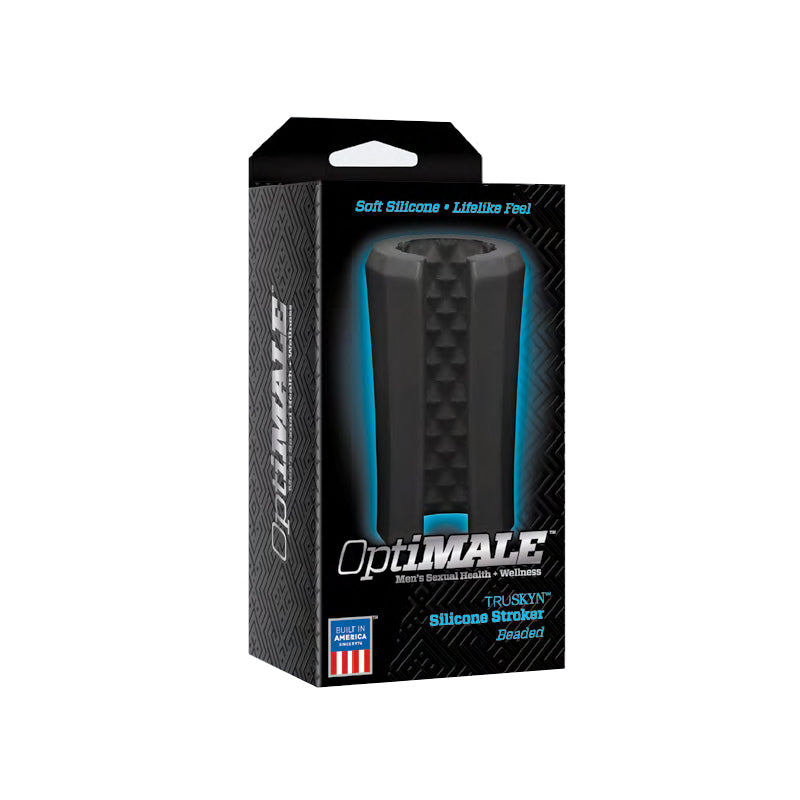 OptiMALE TRUSKYN Silicone Stroker Beaded Black-Pinkfoxxx