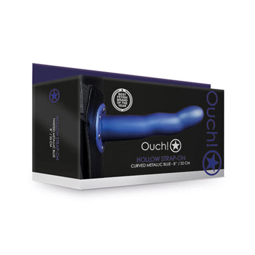 Ouch! Curved 8 in. Hollow Strap-On