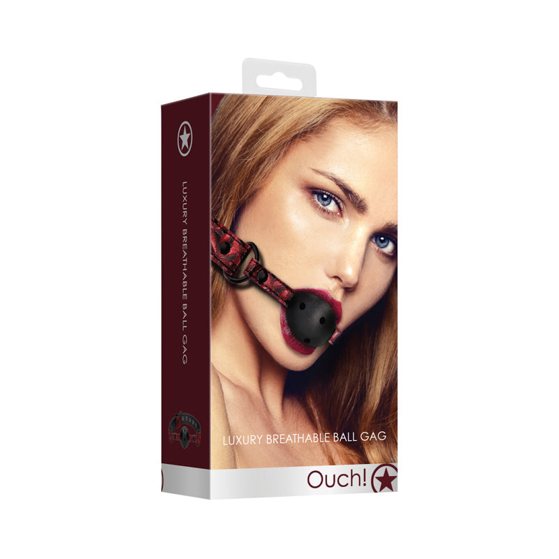 Ouch! Luxury Adjustable Breathable Ball Gag-Pinkfoxxx