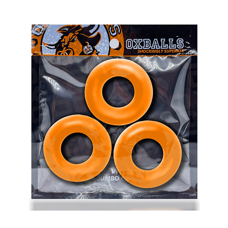 OxBalls Fat Willy 3-Pack Jumbo Cockrings FLEXtpr-Pinkfoxxx