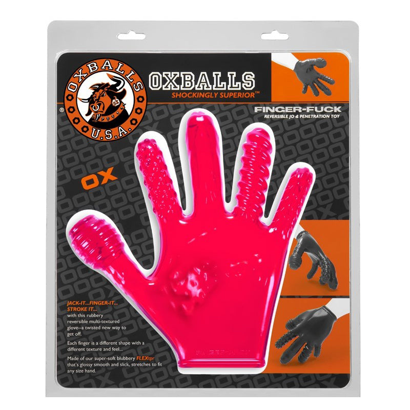 OxBalls Finger Fuck Glove-Pinkfoxxx