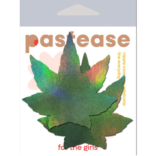 PASTEASE INDICA POT LEAF GREEN HOLOGRAPHIC WEED - PASLFILQGRM