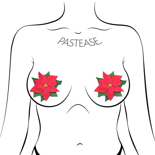 PASTEASE WINTER POINSETTIA RED & GREEN - PASPON