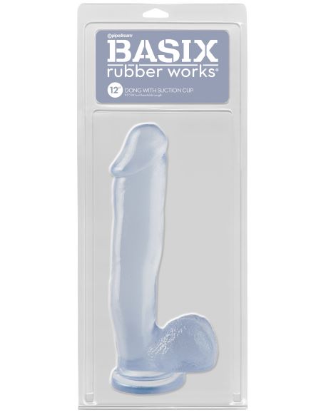BASIX RUBBER WORKS 12IN DONG W/SUCTION CLEAR - PD423120