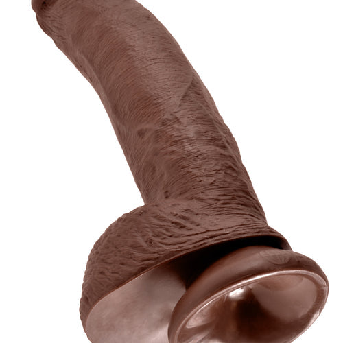 KING COCK 9 IN COCK W/BALLS BROWN - PD550829