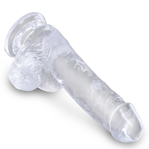 KING COCK CLEAR 6 IN COCK W/ BALLS - PD575220