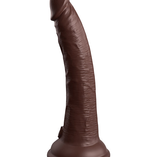 KING COCK ELITE 7 IN VIBRATING DUAL DENSITY BROWN - PD577729
