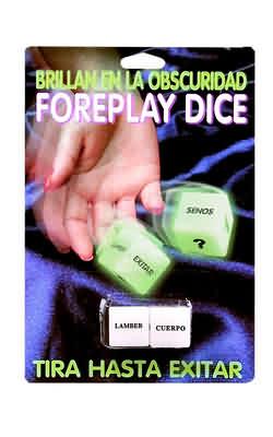 GLOW IN THE DARK EROTIC DICE-EA-SPANISH VERSION - PD800100