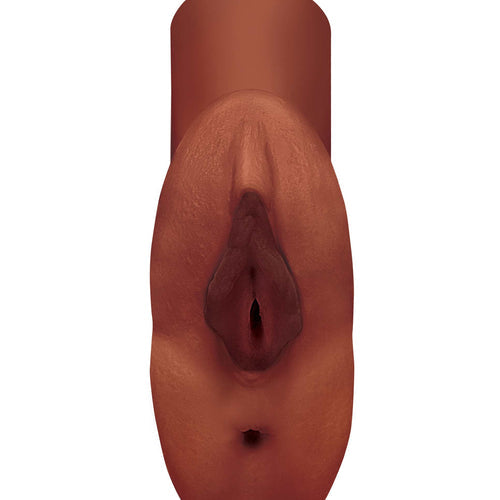 PDX PLUS PERFECT PUSSY DOUBLE STROKER BROWN - PDRD60629