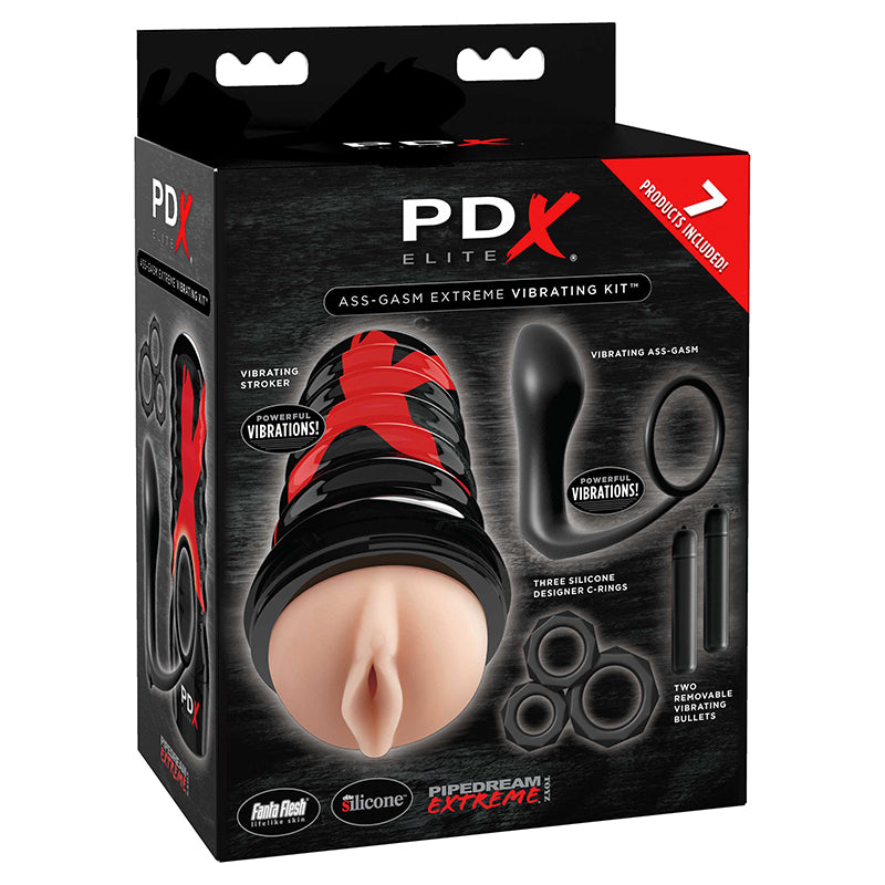 PDX Elite Ass-Gasm Extreme Vibrating 7-Piece Kit-Pinkfoxxx