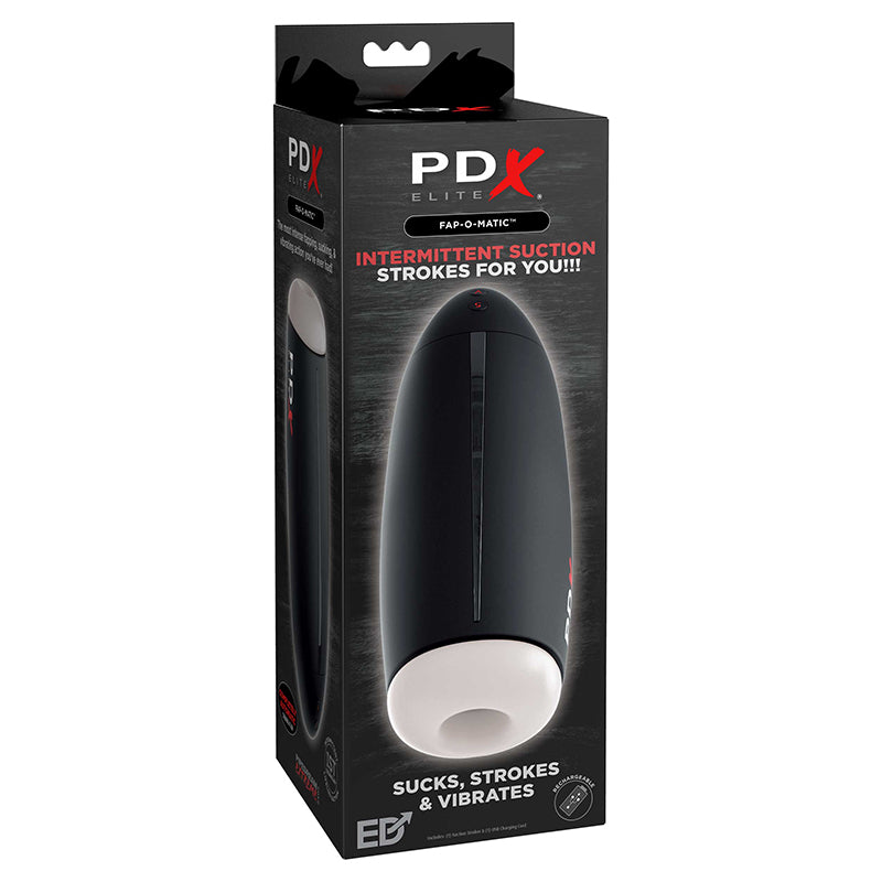 PDX Elite Fap-O-Matic Rechargeable Vibrating Suction Stroker-Pinkfoxxx