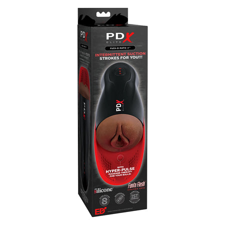 PDX Elite Fuck-O-Matic 2 Rechargeable Vibrating Suction Stroker with Silicone Pulsation Cradle-Pinkfoxxx