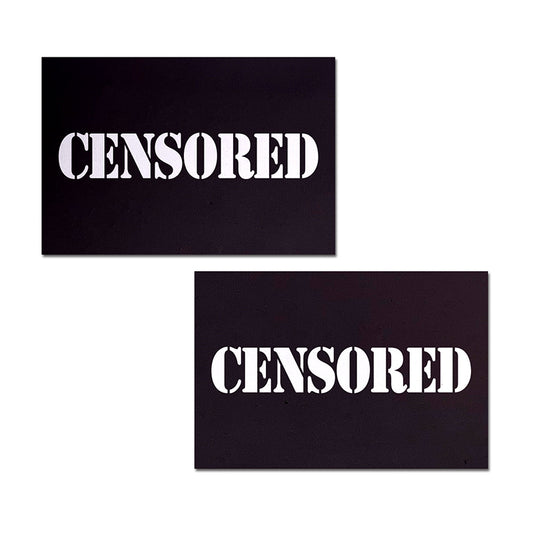 Pastease Censored: Black Censor Bars Nipple Pasties-Pinkfoxxx