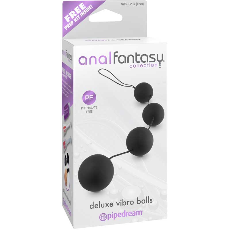 Pipedream Anal Fantasy Collection Deluxe Vibro Balls Black-Pinkfoxxx