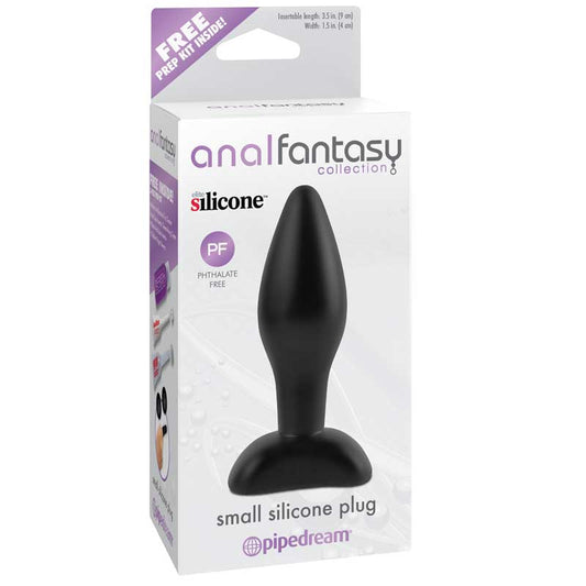 Pipedream Anal Fantasy Collection Small Silicone Plug Black-Pinkfoxxx