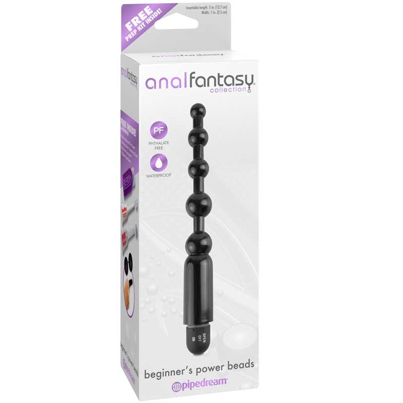 Pipedream Anal Fantasy Collection Vibrating Beginner's Black-Pinkfoxxx