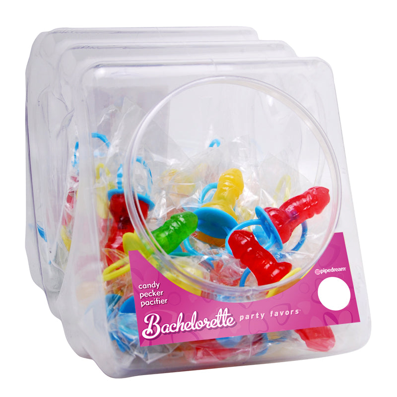 Pipedream Bachelorette Party Favors Candy Pecker Pacifier 48-Piece Display Bowl-Pinkfoxxx