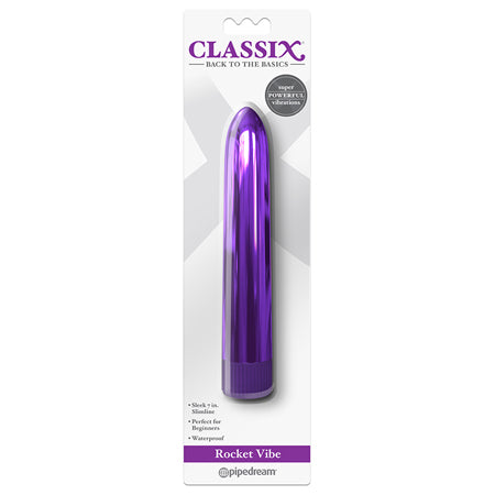 Pipedream Classix Rocket Vibe 7 in. Slimline Vibrator-Pinkfoxxx
