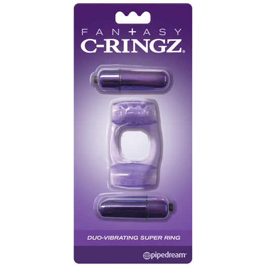 Pipedream Fantasy C-Ringz Duo-Vibrating Super Ring With Dual Bullets-Pinkfoxxx