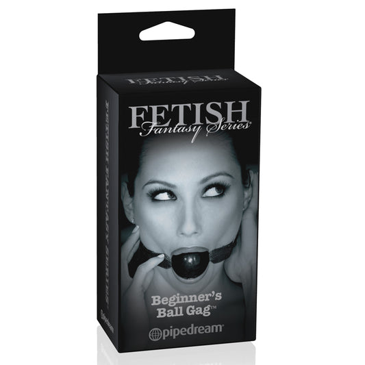 Pipedream Fetish Fantasy Series Limited Edition Beginner's Ball Gag Black-Pinkfoxxx
