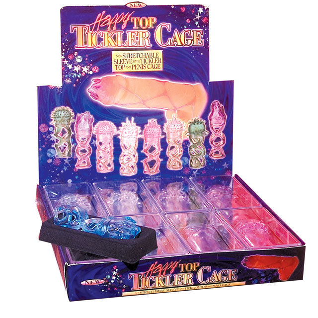 Pipedream Happy Top Tickler Cage 8-Pack Display-Pinkfoxxx