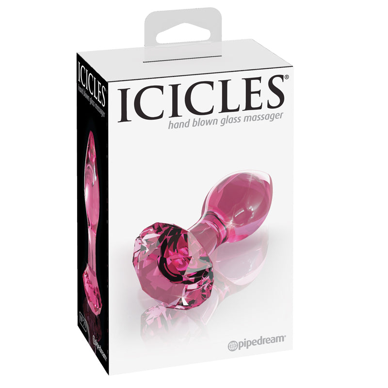 Pipedream Icicles Glass Anal Plug With Base-Pinkfoxxx