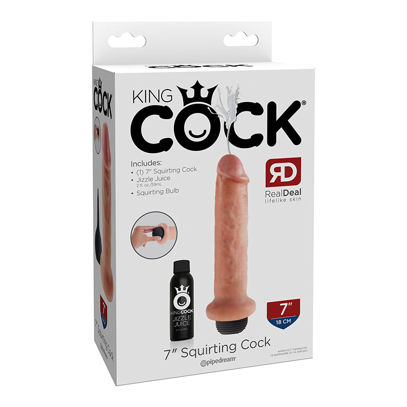 Pipedream King Cock 7 in. Squirting Cock Realistic Dildo-Pinkfoxxx