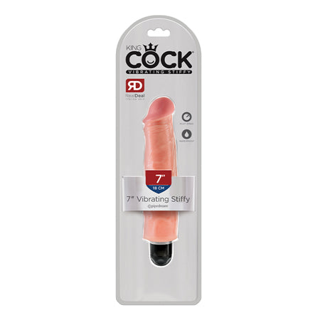 Pipedream King Cock 7 in. Vibrating Stiffy Realistic Dildo-Pinkfoxxx