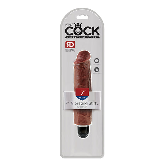 Pipedream King Cock 7 in. Vibrating Stiffy Realistic Dildo-Pinkfoxxx