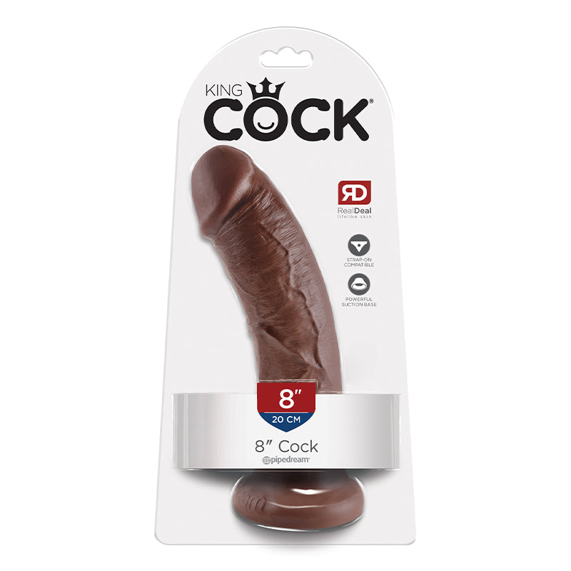Pipedream King Cock 8 in. Cock Realistic Dildo With Suction Cup-Pinkfoxxx